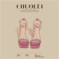 2025 Summer New Fine Heels Women s French Pink Square Head Water Diamond Sexy Outerwear One Line Open toed Sandals
