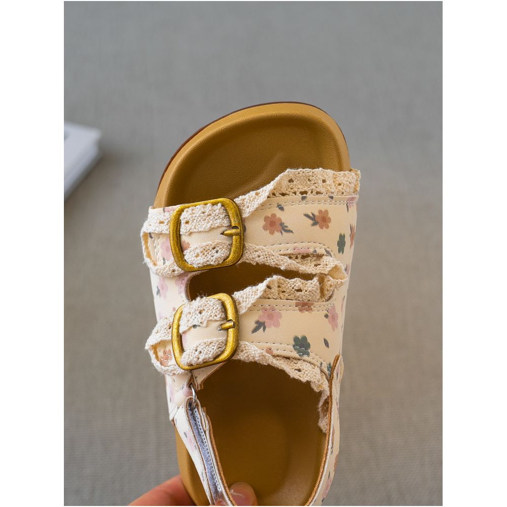 Girls Sweet Princess Shoes Non slip Sandals 2025 Summer New Collection Children s Open toed Beach Shoes Soft soled Casual Shoes Trendy image 3
