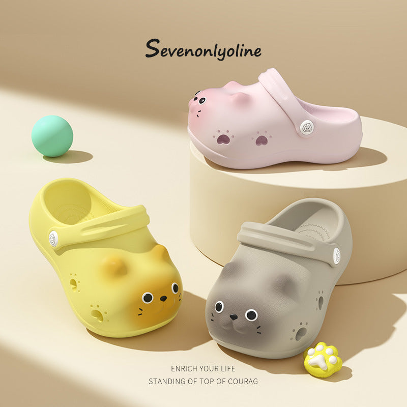 Children's Closed Toe Home Outdoor Slippers