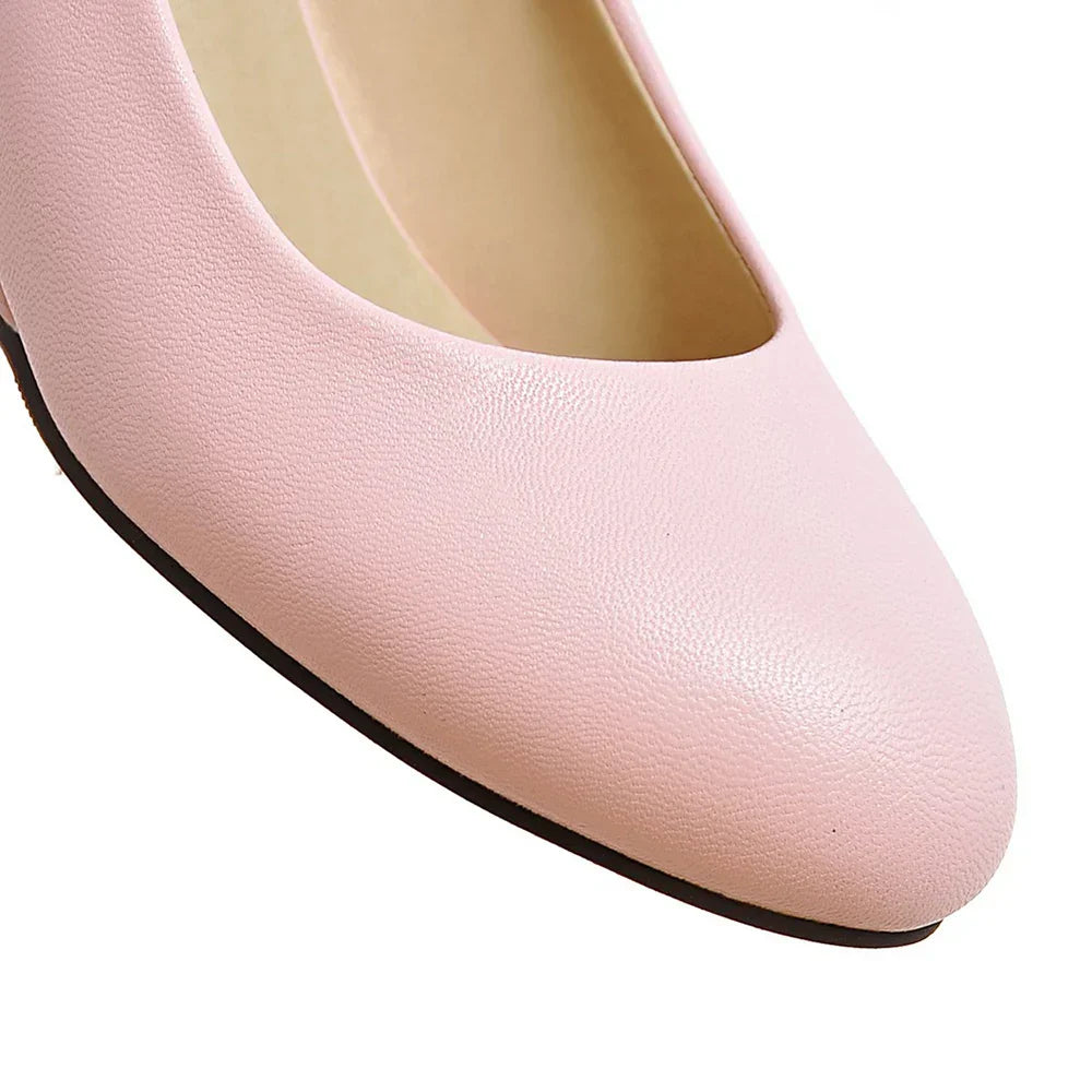 Women Wedge Shoes round toe pumps White Sweet Loafers Women's Pregnant Wedges Spring Autumn casual high heels Free Ship
