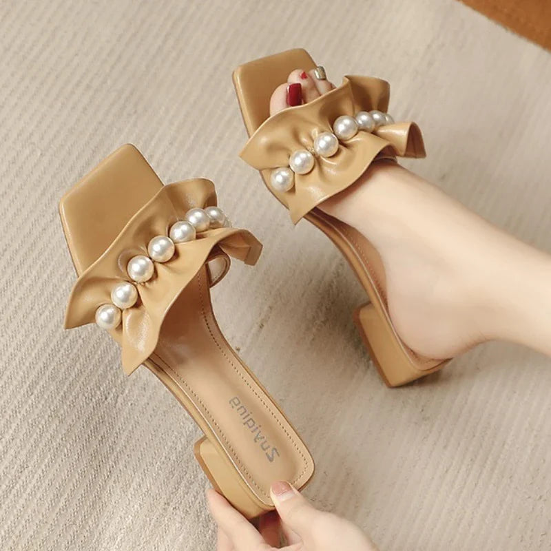 2025 Summer Large Size  Sandalias De Verano Crystal Rhinestones Toe Ring Cute Trending Slipper Slides Rainbow Sandals