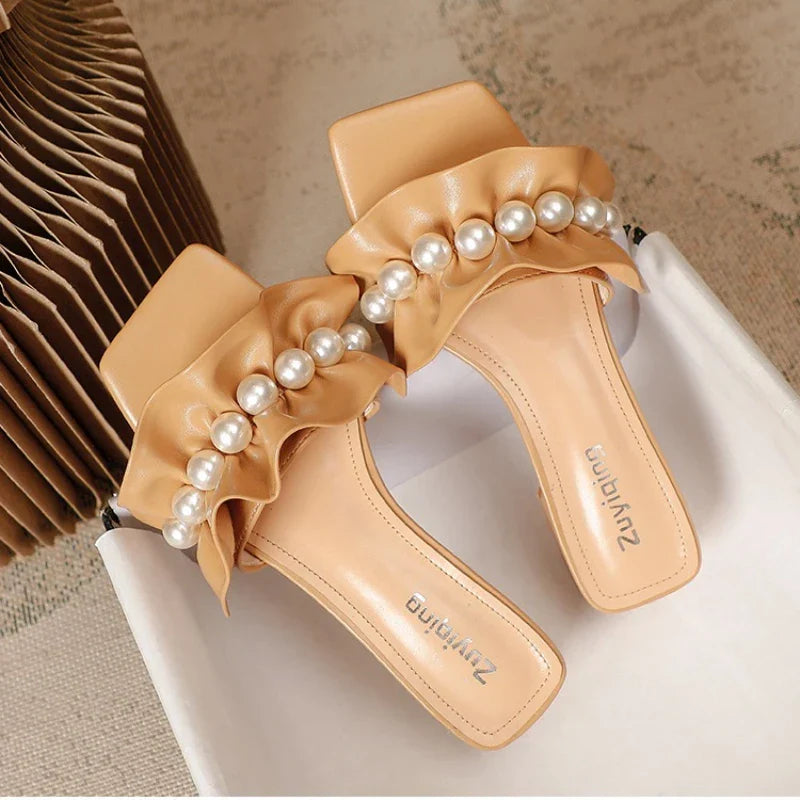 2025 Summer Large Size  Sandalias De Verano Crystal Rhinestones Toe Ring Cute Trending Slipper Slides Rainbow Sandals