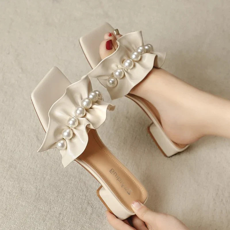 2025 Summer Large Size  Sandalias De Verano Crystal Rhinestones Toe Ring Cute Trending Slipper Slides Rainbow Sandals