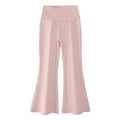 Stylish Children High Waisted Slimming Comfortable Bootcut Leggings Suitable Girls Spring and Autumn Wardrobe with Flared Edge