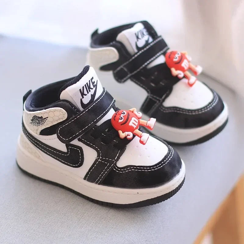 Boots Baby Girls Sneakers Board Shoes Cartoon Prints Soft Bottom Non-slip Children Casual Walking Shoes Boy Kids Children Shoes