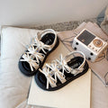 Summer Children's Princess Shoes Girls Sandals New Fashion Bow Beach Shoes Casual Slipper Size 23-36