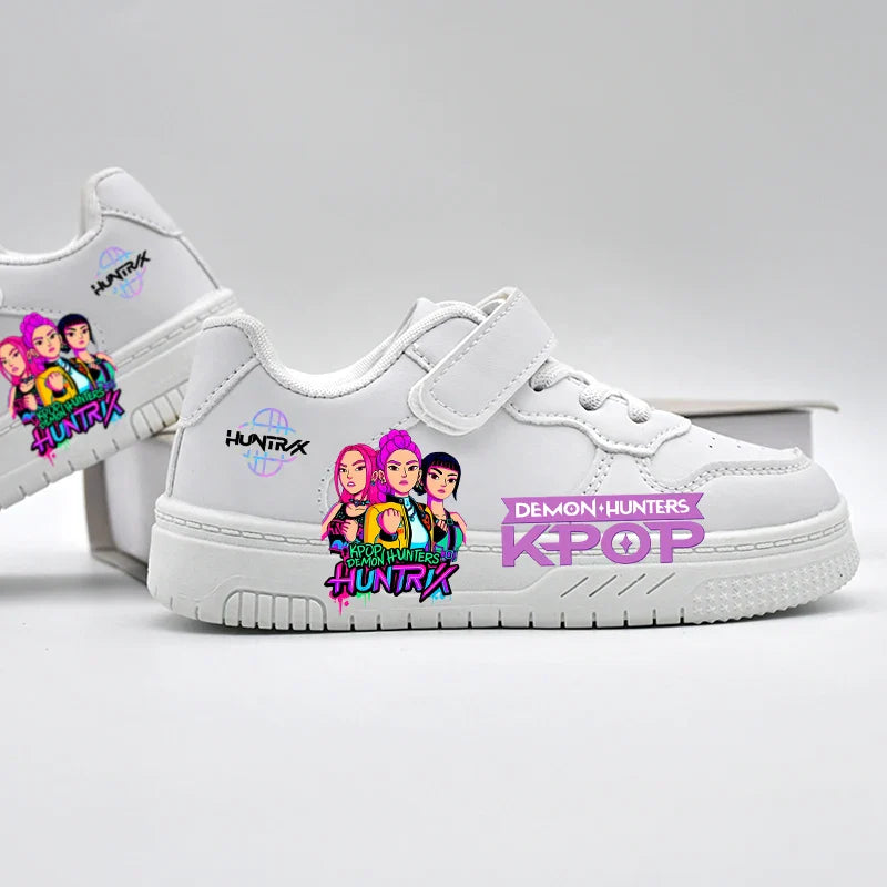Kids Fashion Casual Shoes Children's New Design KPOP White Sport Shoes Boys Girls Anti-slip Outdoor Breathable Student Sneakers