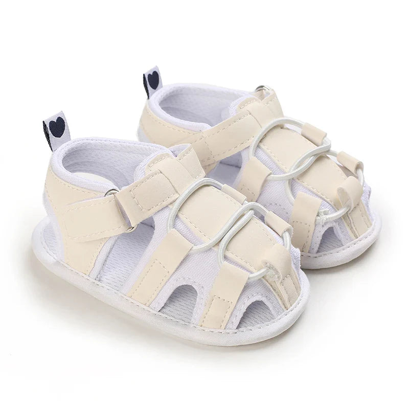 Casual Solid Color Breathable Sandals For Baby Boys Lightweight Comfortable Anti Slip Sandals For Indoor Outdoor Spring/Summer