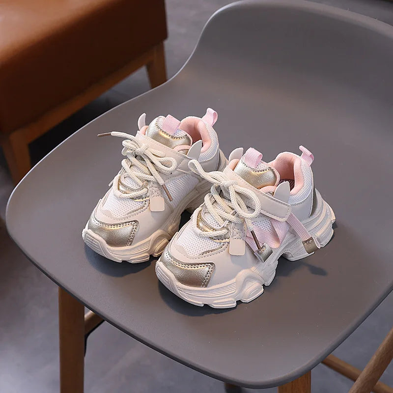 Light Soft Sole Children Shoe Anti Slip Girl Shoe 2025 Spring Autumn New Style Sport Shoes Mesh Top Boy Shoes Versatile Kid Shoe