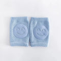 1 Pair Baby Knee Pads Cotton Crawling Elbow Pads Safety Knee Pads Leg Pads Blue