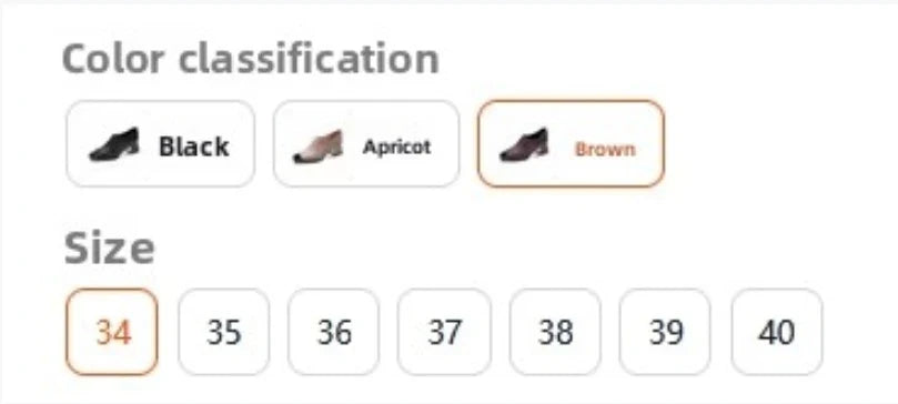 Deep mouth single shoe women's thick heel genuine leather middle heel women's soft leather soft sole square toe leather shoes