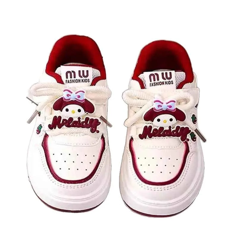 Kids'Casual Shoes Sneakers PU Leather Spring Autumn Outdoor Sport Shoes For Girls Anti-slip Breathable Pink Red Size 26-37