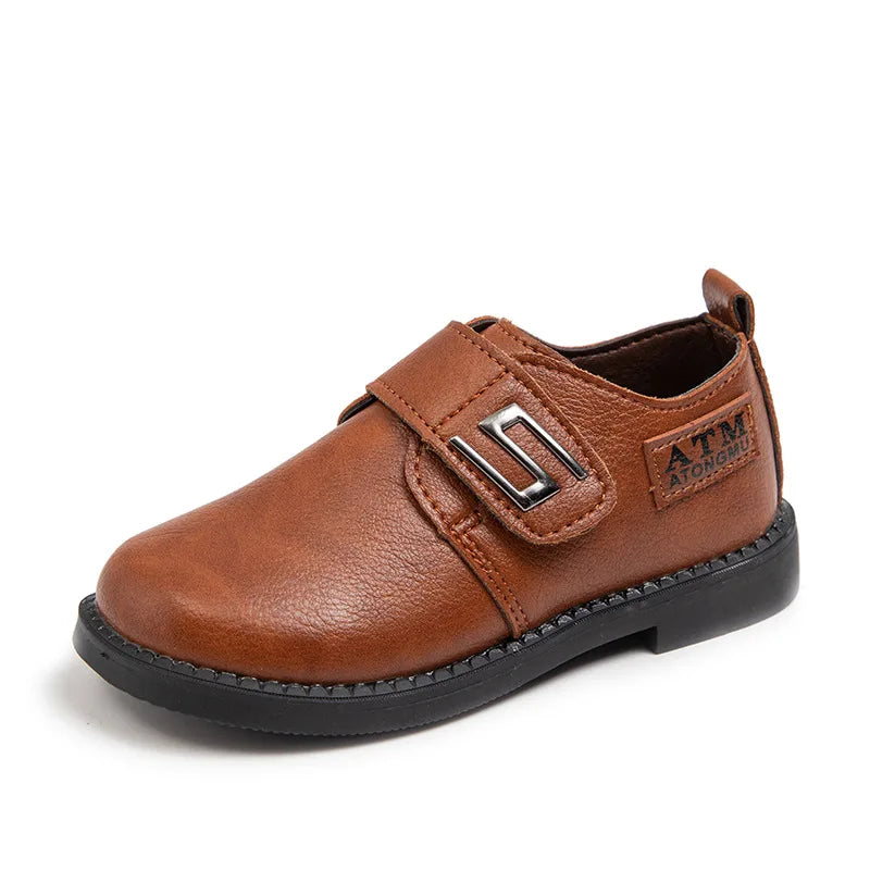 Boy Leather Shoe Spring Autumn Soft Kids Party Shoes Fashion Black Classic Children's Versatile Loafers for School Performance