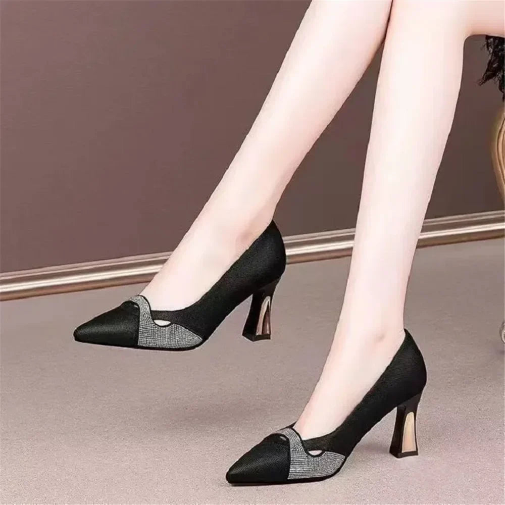 sapatos femininas women fashion green elegant high quality spring & autumn slip on square heel shoes lady sexy pumps ea528