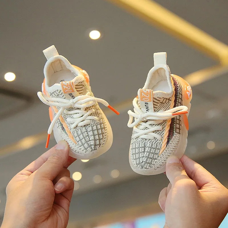 Children'S Iightweight Casual Coconut Shoes Breathable Woven First Walkers Soles For Babies, Boys Girls. Non Slip Outdoor Sports
