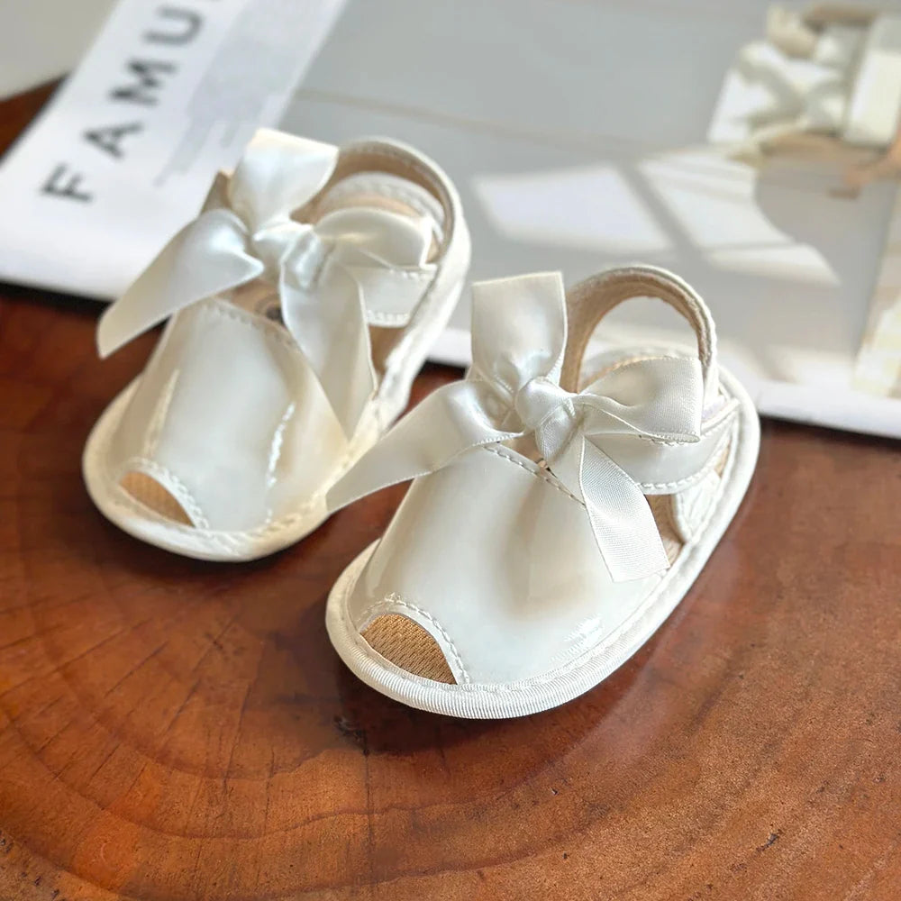 Baby Shoes Summer Baby Boy Girl Shoes Toddler Flats Sandals Soft Sole Anti-Slip Bowknot Crib First Walker Shoes