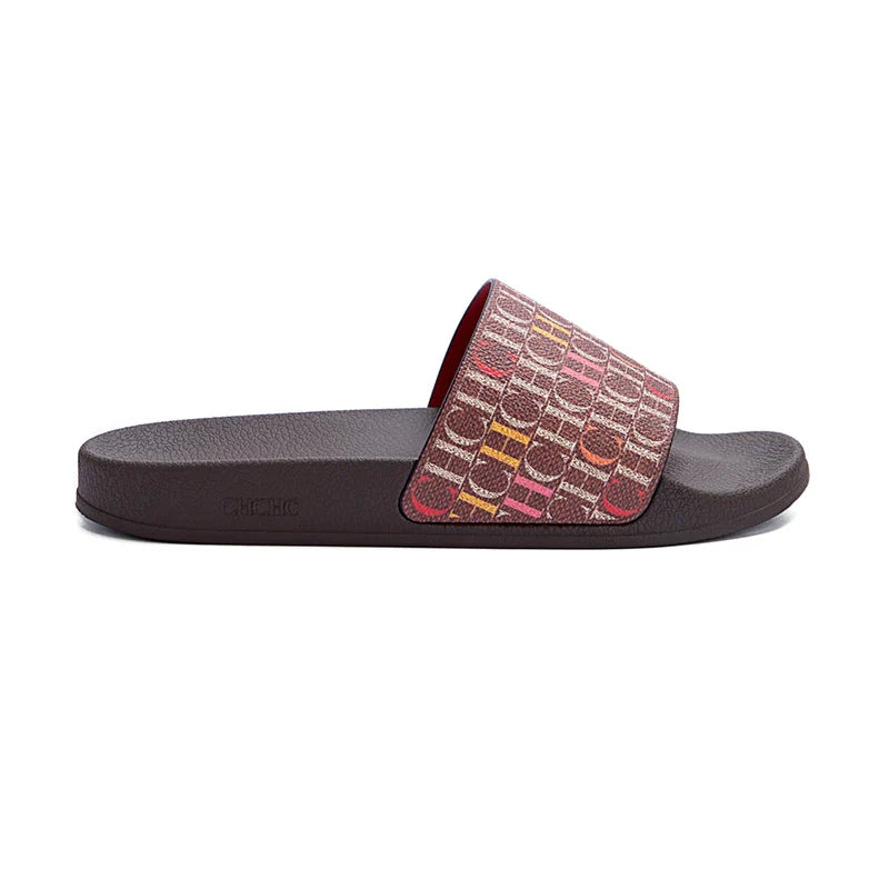 CH Women's Slippers Trendy Style Letter Print Design High Quality Beach Slippers Can Be Worn Out Premium Fashion Women's Casual