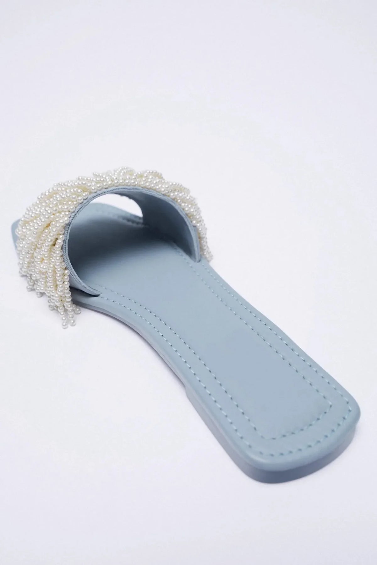 2025 Handmade Pearls Open Toe Flat Heels, Elegant Dress Woman Outdoor Fashion Casual Party Beach Slippers Slideshow