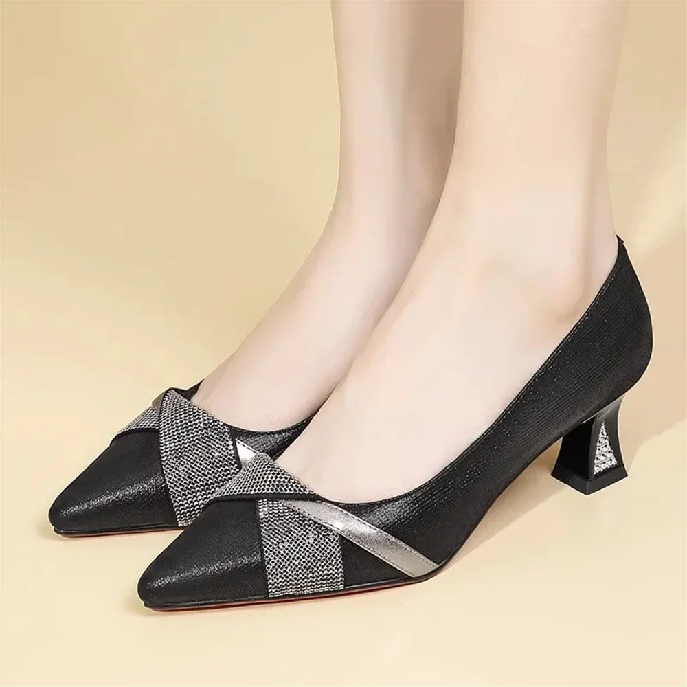 sapatos femininas women fashion green elegant high quality spring & autumn slip on square heel shoes lady sexy pumps ea528