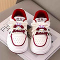Kids'Casual Shoes Sneakers PU Leather Spring Autumn Outdoor Sport Shoes For Girls Anti-slip Breathable Pink Red Size 26-37