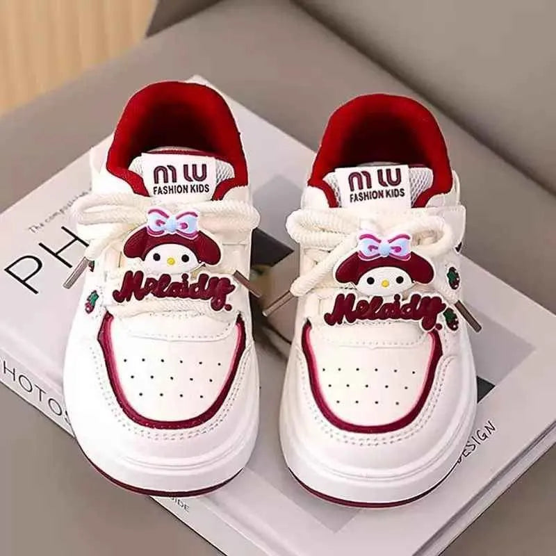 Kids'Casual Shoes Sneakers PU Leather Spring Autumn Outdoor Sport Shoes For Girls Anti-slip Breathable Pink Red Size 26-37