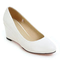 Classic Women's Wedge Heels Shoes Fashion Pink Black White Blue Wedges Party Wedding Office Shoes Ladies Dress Pumps Spring 2025