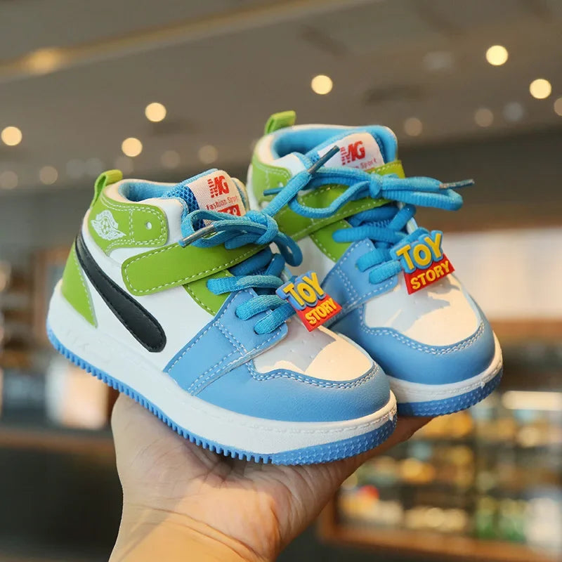 Fashion Children Sneakers Outdoor Non-Slip Boy Girl Casual Board Footwear Colorful High-top Kid Running Sports Leisure Shoes