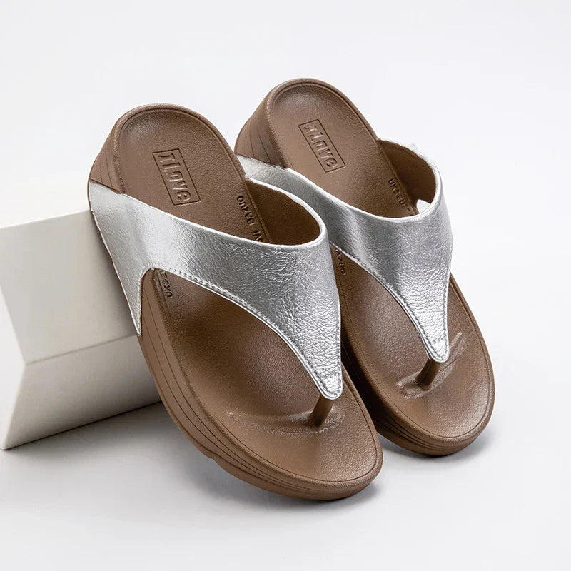 Ladies Large Size Summer Casual Sandals 2025 New Sle Thong Slippers Beachwear Anti-Slip Soft Bot Flip Flops
