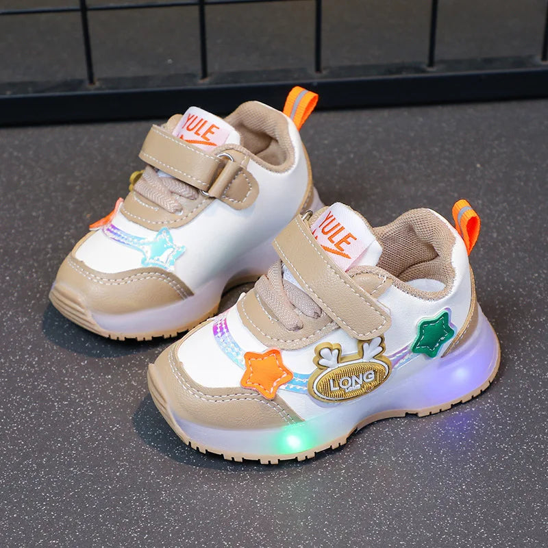 Fashion Kid Sneaker 25autumn New Light Baby Shoe Soft Sole Walking Shoe Trend Boy Shoe Allmatch Kid Shoes Anti Slip Girl Sneaker