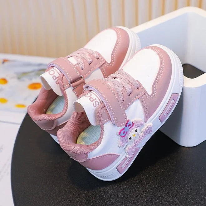 Sanrio Children's My Melody Girls Sneakers New Fashion Cartoon Casual Shoes Anime Soft Sole Sports Shoes Kawaii Board Shoes