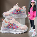 2025 New Kids Running Shoes Breathable Mesh Lightweight Casual Sneakers for Boys Girls Princess Cartoon Design