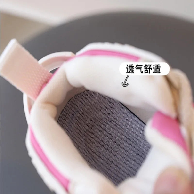 2025 Autumn Winter New Children's Sports Shoes Girls' Baby Shoes Casual Board Shoes Boys' High Top Basketball Shoes