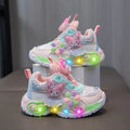 Sanrio Kuromi Autumn Girls Anime New Sneakers Children's Kawaii Cartoon Princess Shoes Breathable Rotary Button Luminous Shoes