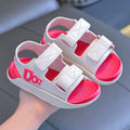Children Sports Sandals Double Hook And Loop Strap Adjustable Sandals Open Toe Breathable Beach Shoes Soft Sole Non-Slip Sandals