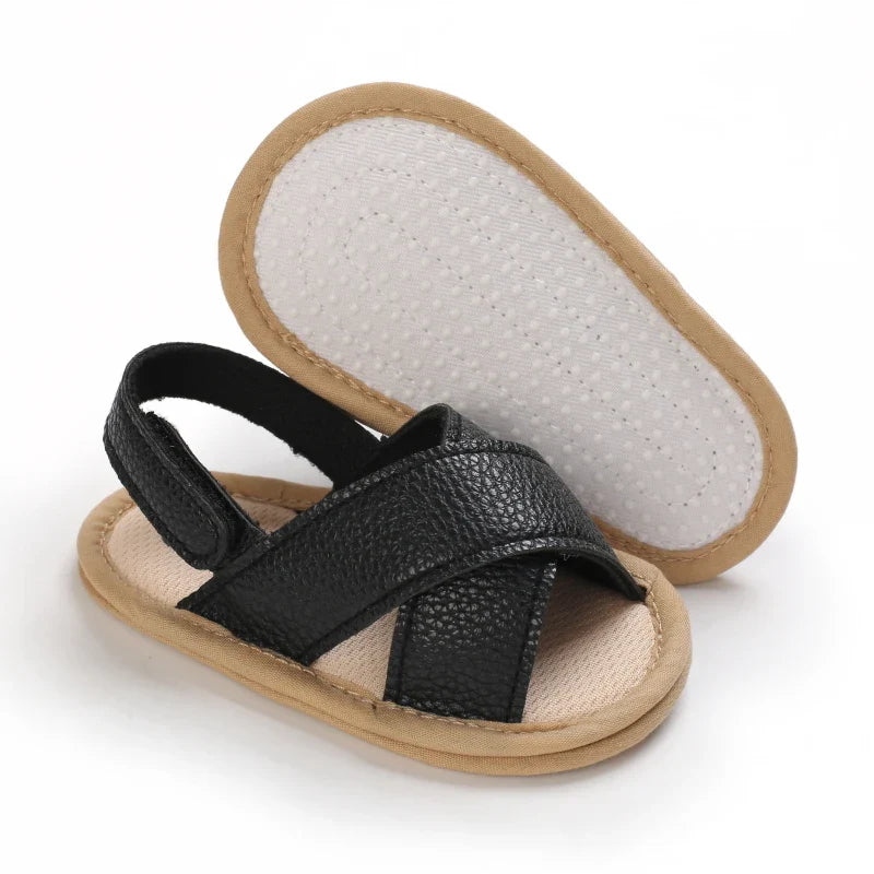 Casual Cute Solid Color Open Toe Sandals For Baby Boy Girls Breathable Lightweight Walking Shoes For Spring And Summer
