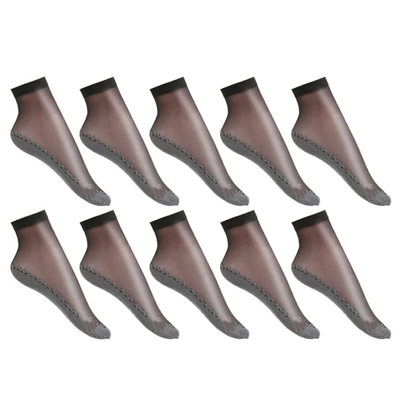 10 Pairs Women Socks Soft Socks Woman Summer Ultrathin Breathable Sock Casual Lightweight Female Transparent Boat Socks
