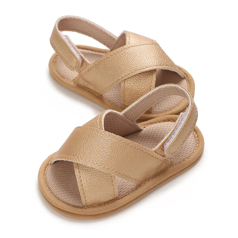 Casual Cute Solid Color Open Toe Sandals For Baby Boy Girls Breathable Lightweight Walking Shoes For Spring And Summer