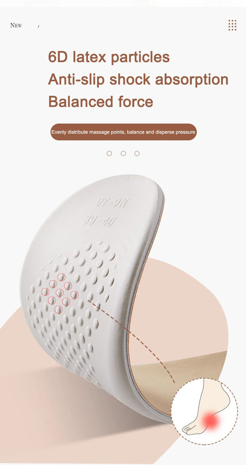 Leather Latex Sports Insole Cowhide Insoles for Shoes Arch Support Shoe Pads Shock Absorbing Plantar Fasciitis Template Inserts