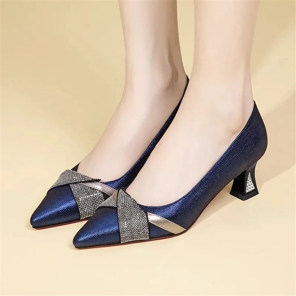 sapatos femininas women fashion green elegant high quality spring & autumn slip on square heel shoes lady sexy pumps ea528