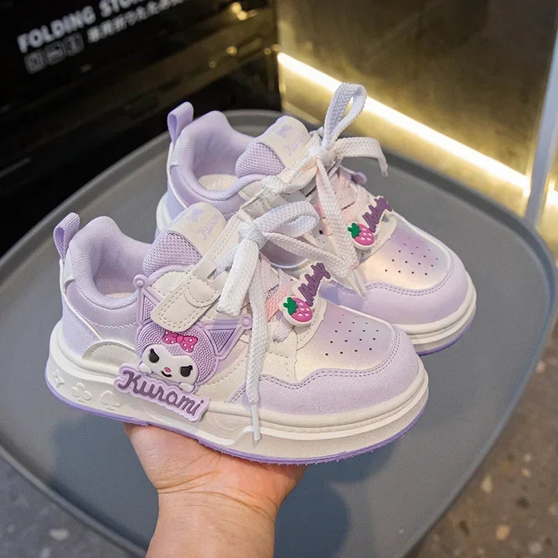 Girl Kuromi Sports Shoes Tennis Shoes New Sanrio Hello Kitty Kawaii Child Cartoon Breathable Casual Shoes Cute Fashion Gift