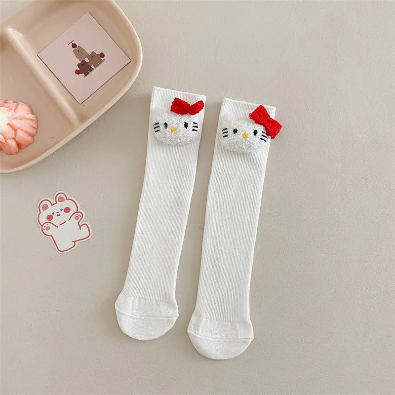 Sanrio Kuromi Autumn Girls Anime New Sneakers Children's Kawaii Cartoon Princess Shoes Breathable Rotary Button Luminous Shoes