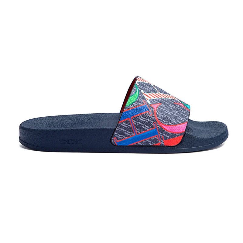 CH Women's Slippers Trendy Style Letter Print Design High Quality Beach Slippers Can Be Worn Out Premium Fashion Women's Casual
