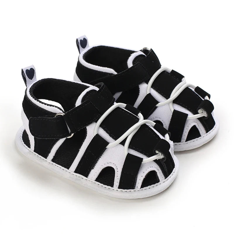Casual Solid Color Breathable Sandals For Baby Boys Lightweight Comfortable Anti Slip Sandals For Indoor Outdoor Spring/Summer