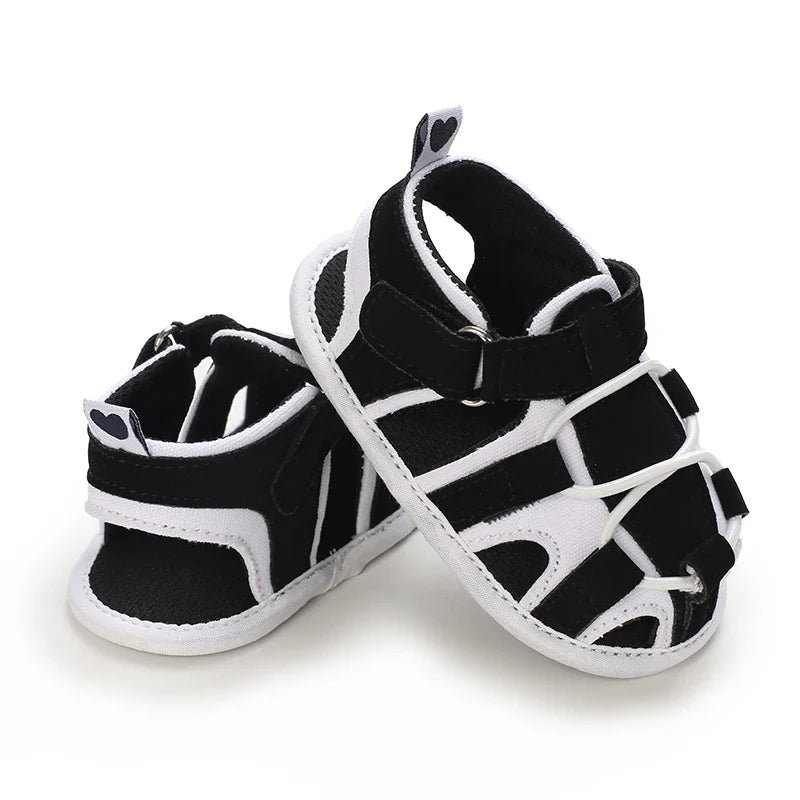 Casual Solid Color Breathable Sandals For Baby Boys Lightweight Comfortable Anti Slip Sandals For Indoor Outdoor Spring/Summer
