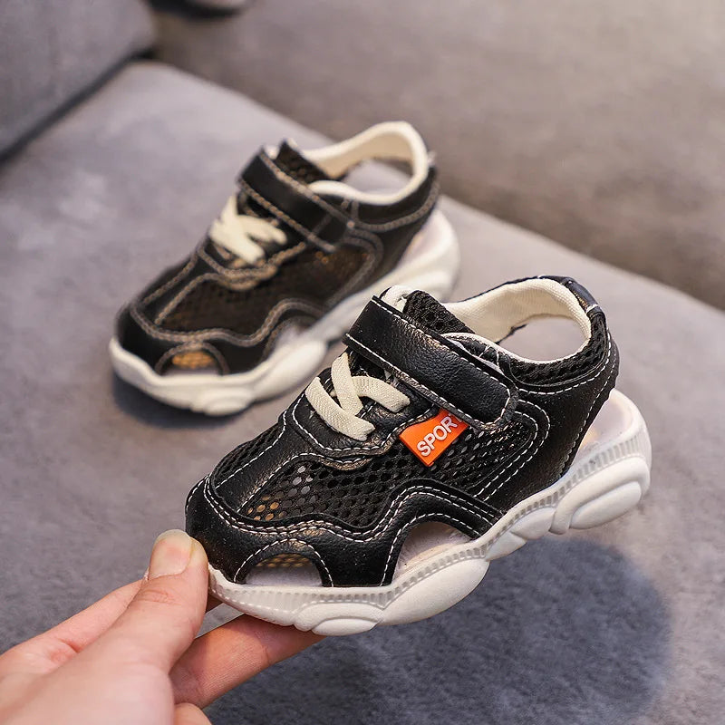 Size 21-30 Summer Sandals for Kids Boys Girls Cut-outs Sneaker Children Sport Sandals Comfortable Summer Baby Beach Shoes