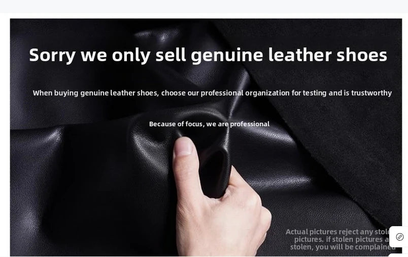 Deep mouth single shoe women's thick heel genuine leather middle heel women's soft leather soft sole square toe leather shoes