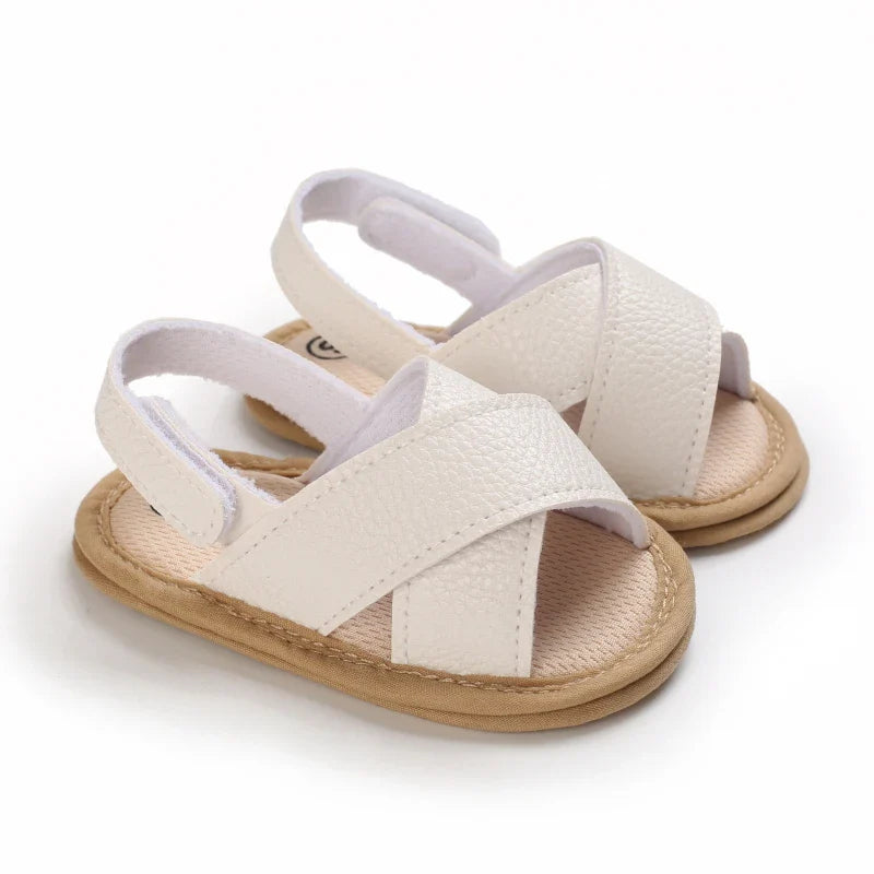 Casual Cute Solid Color Open Toe Sandals For Baby Boy Girls Breathable Lightweight Walking Shoes For Spring And Summer