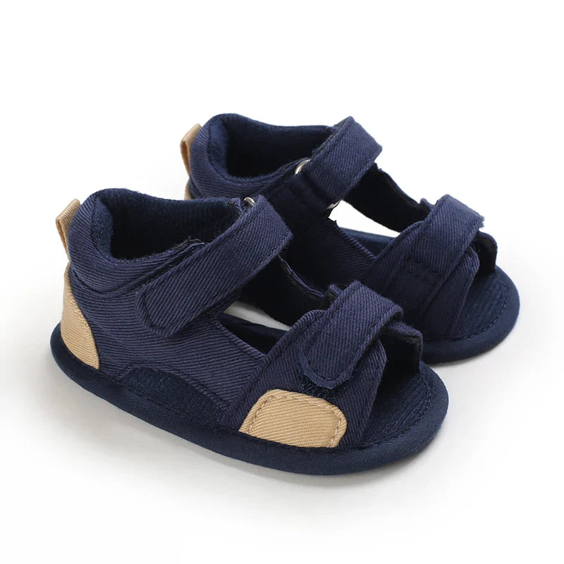 VALEN SINA Summer New Kids Newborn Baby Boys Fashion Summer Soft Crib Shoes First Walker Anti Slip Baotou Sandals Shoe