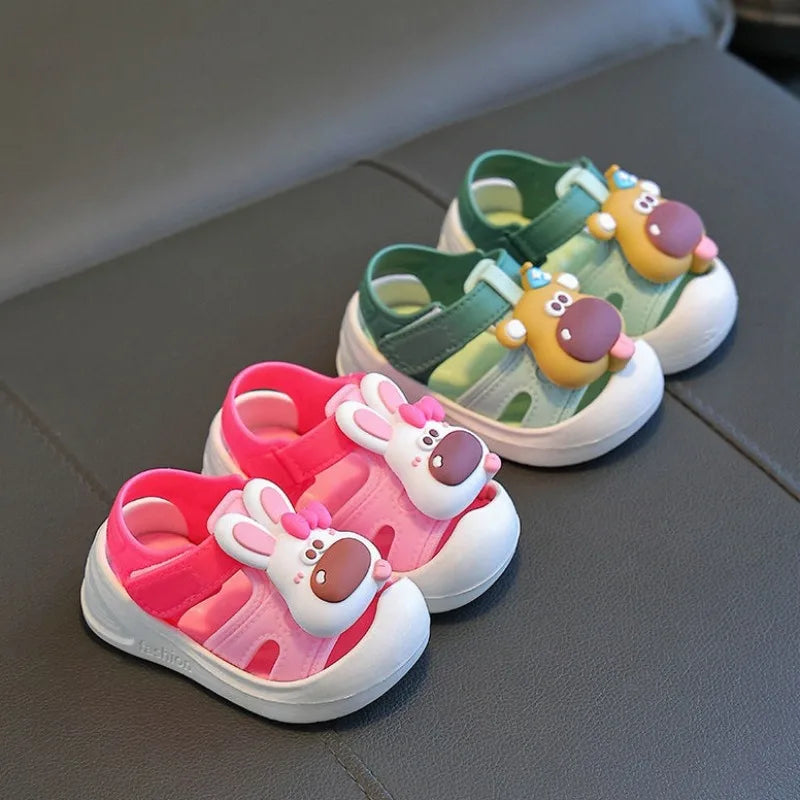 Baby Boys Girls Sandals Summer Cartoon Garden Shoes Soft Bottom Anti Slip Walking Shoes Kids Comfortable Beach Sandals Босоножки