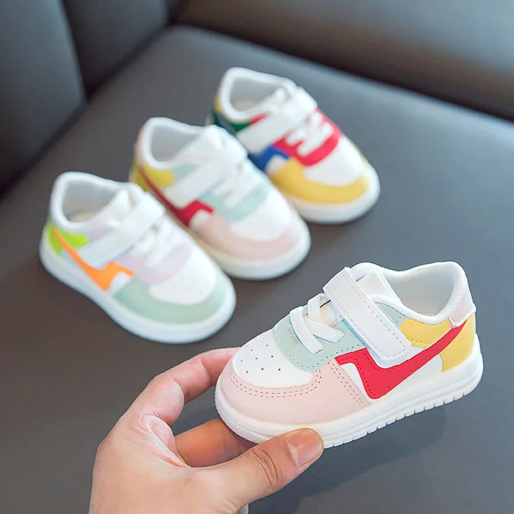 Baby Shoes Infants Boys Girls Childrens Sneakers Kids Baby Shoes Leather Shoes Soft Soles Flat Childrens Sports Shoes Fashion